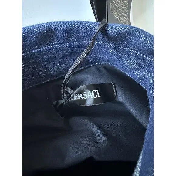 Versace Medusa Blouson Denim Stone Wash Jacket Blue 42 US (52) 1016845 NWT $1500